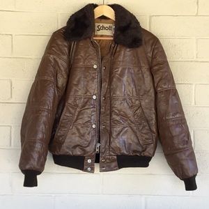 Vintage Schott leather bomber jacket SZ 40